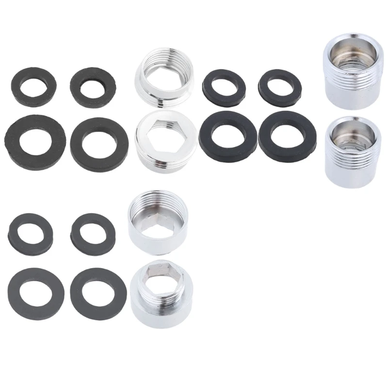 Adaptador torneira aço inoxidável, 2 peças, macho/fêmea, adaptadores torneira, aerador, conector, bucha, redutores,