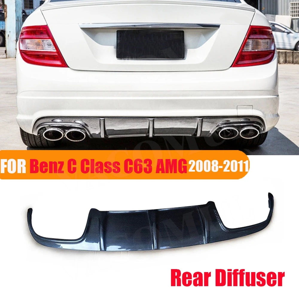 

VACOMUL For W204 Carbon Fiber Rear Bumper Diffuser Lip Spoiler for Mercedes Benz C Class C63 Sedan AMG 2008 - 2011 Rear Diffuser