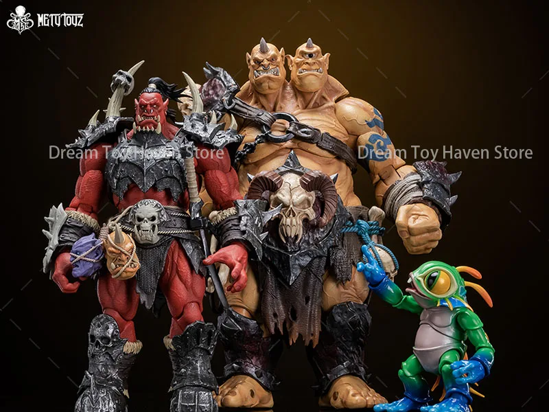 METYTOYZ 1/10 アドベンチャーウォールド クラッシャー オグロス オーク戦士 ダブルヘッドオーク 戦場戦士 7インチ アクションフィギュア モデル人形