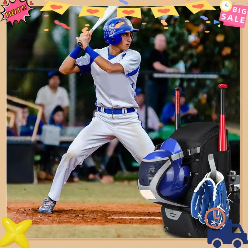 

Premium Large Capacity Baseball Softball Bag Hold Helmet 2 Tees Ball Bats Batting Glove Gear Outdoor Camping Bag Sport Organizer