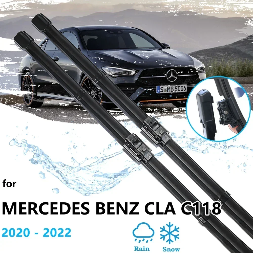 C118สำหรับ Mercedes Benz CLA ที่ตัดใบที่ปัดน้ำฝนกระจกบังลม2020 2021 2022ไร้กรอบสำหรับฤดูหนาวอุปกรณ์เสริมรถยนต์