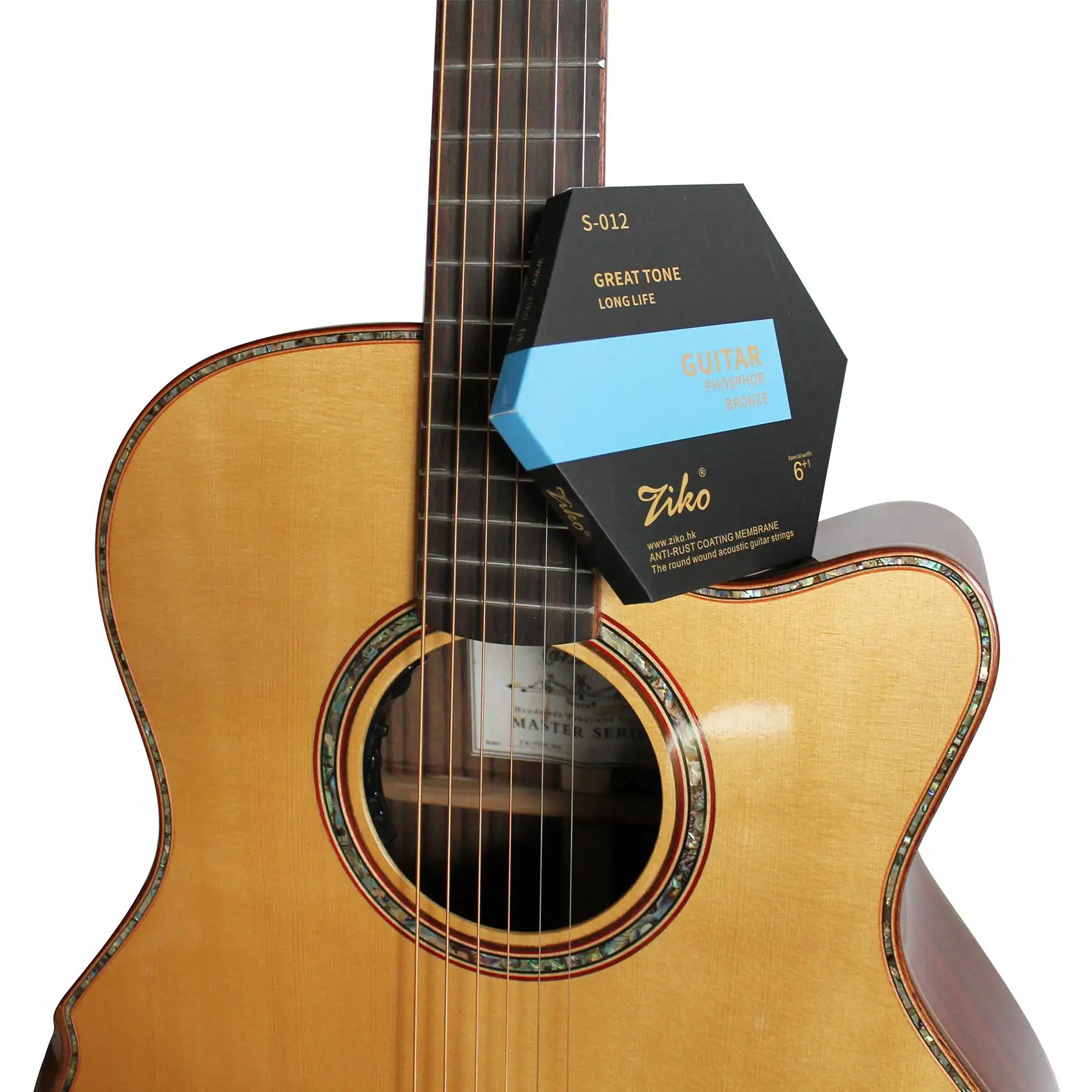 

A29Z-Ziko S-012 Струны для акустической гитары, никелированные, углеродистая сталь, шестиугольные струны из сплава с покрытием из фосфористой бронзы, 6 шт.