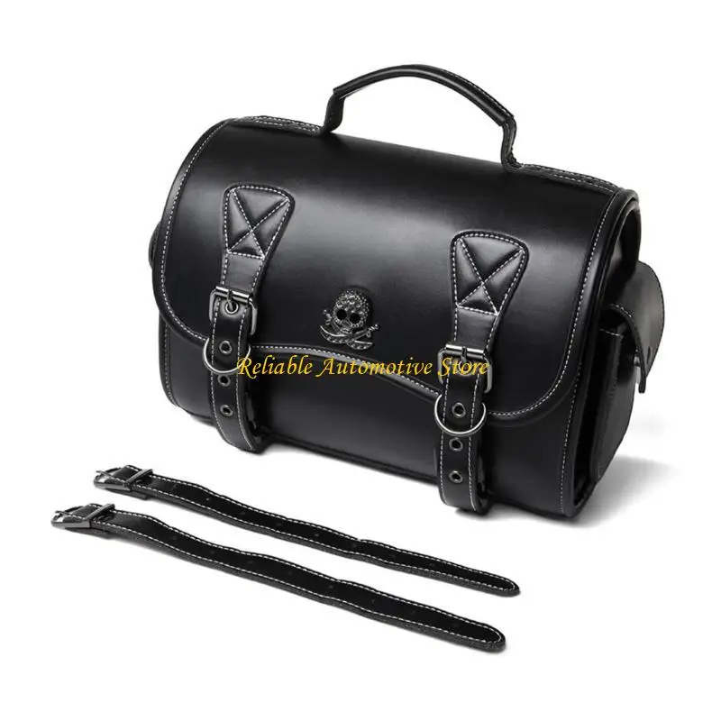 

M68B Motorcycle Tool Bag Travel Luggage Storage Bag Universal PU Side Bag Over Saddles Bag Motorbike Punk Saddlebag