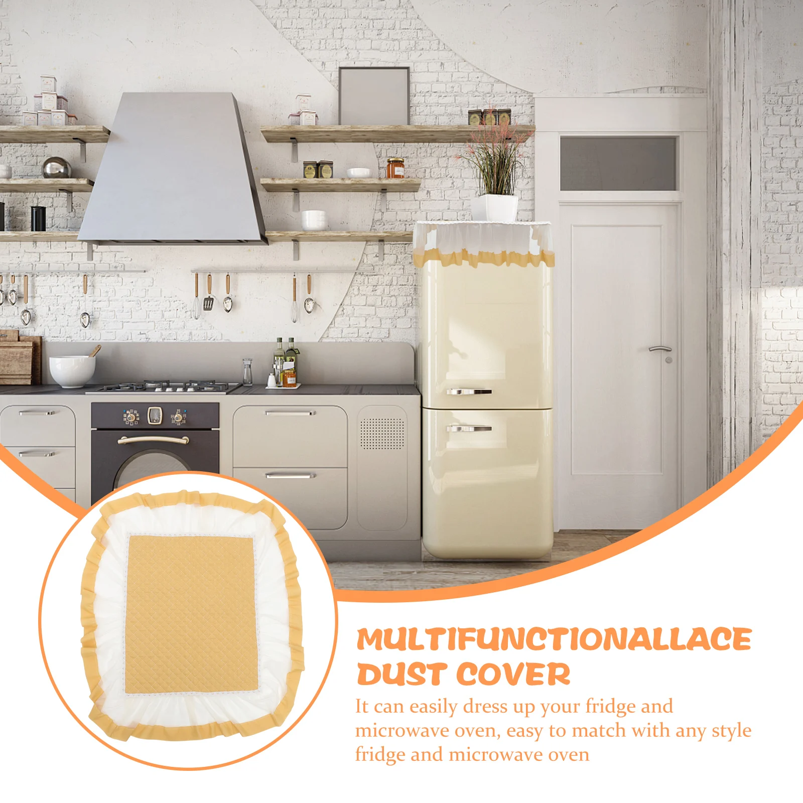 

Mesh Dustproof Cover Dust Cover for Fridge Refrigerator Microwave Oven Nightstand Bedside Table Protective Lace
