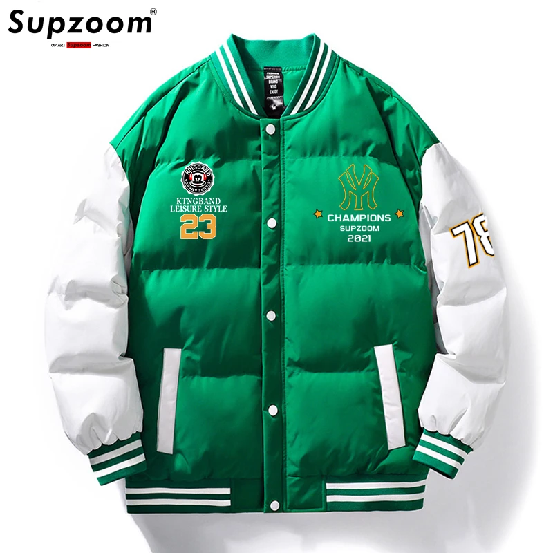 Supzoom New Arrival Fashion Parka Thick Casual Regular Quilted Male Popular Clothes Patchwork Baseball Coat Winter Jacket Men