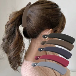 Simple Hair Clips Banana Clip for Women Toothed Non-slip Hair Accessories Barrette Ponytail Clip Girls New Fashion Headwear