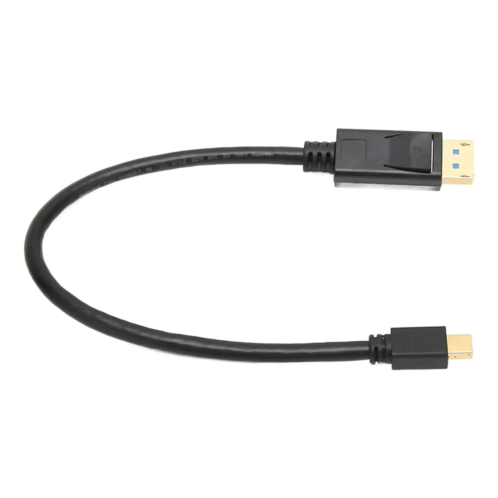 30cm Mini DisplayPort to DisplayPort Cable 8K 60Hz 4K 144Hz 2K 165Hz 32.4Gbps Bi-Directional Transmission