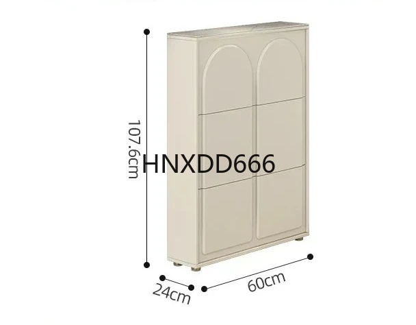 

Ultra-Thin Tilting Shoe Cabinet Home Doorway 24cm Wide and Large Capacity High Sense