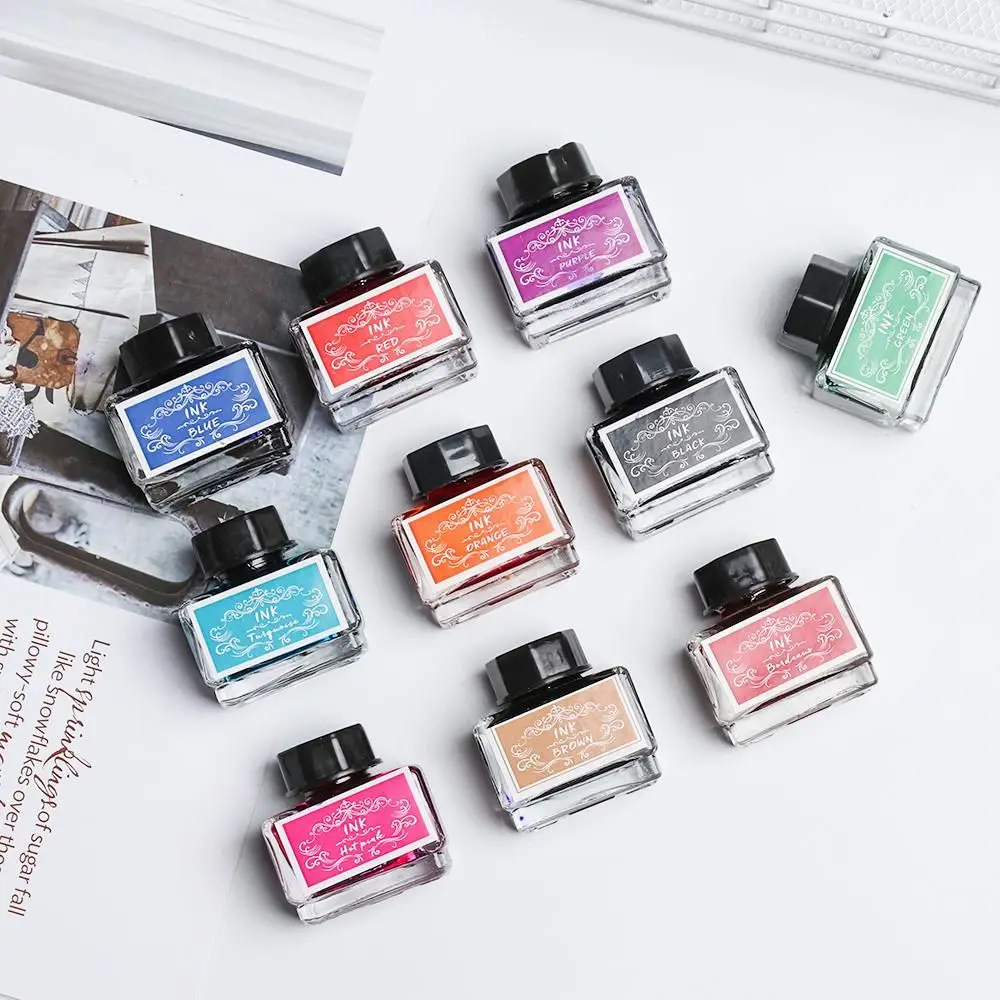 1pcs Handmade School Supplies Stationery Colored ink Non Carbon Painting Signature Pen
