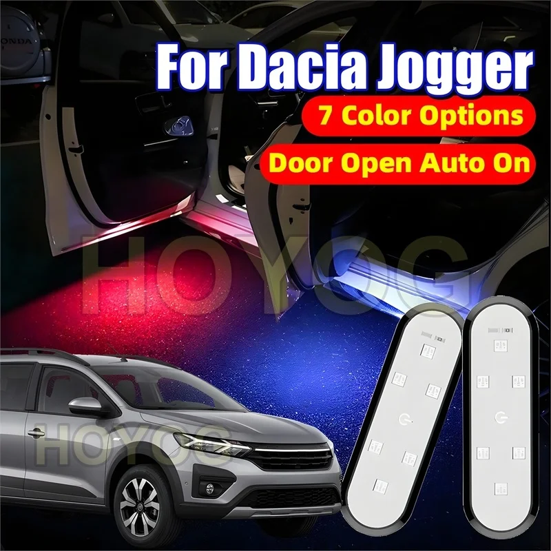 Fit for Dacia Jogger 2021-2026 Car Door Welcome Light with a Magnetic Sensor and a USB Rechargeable Battery