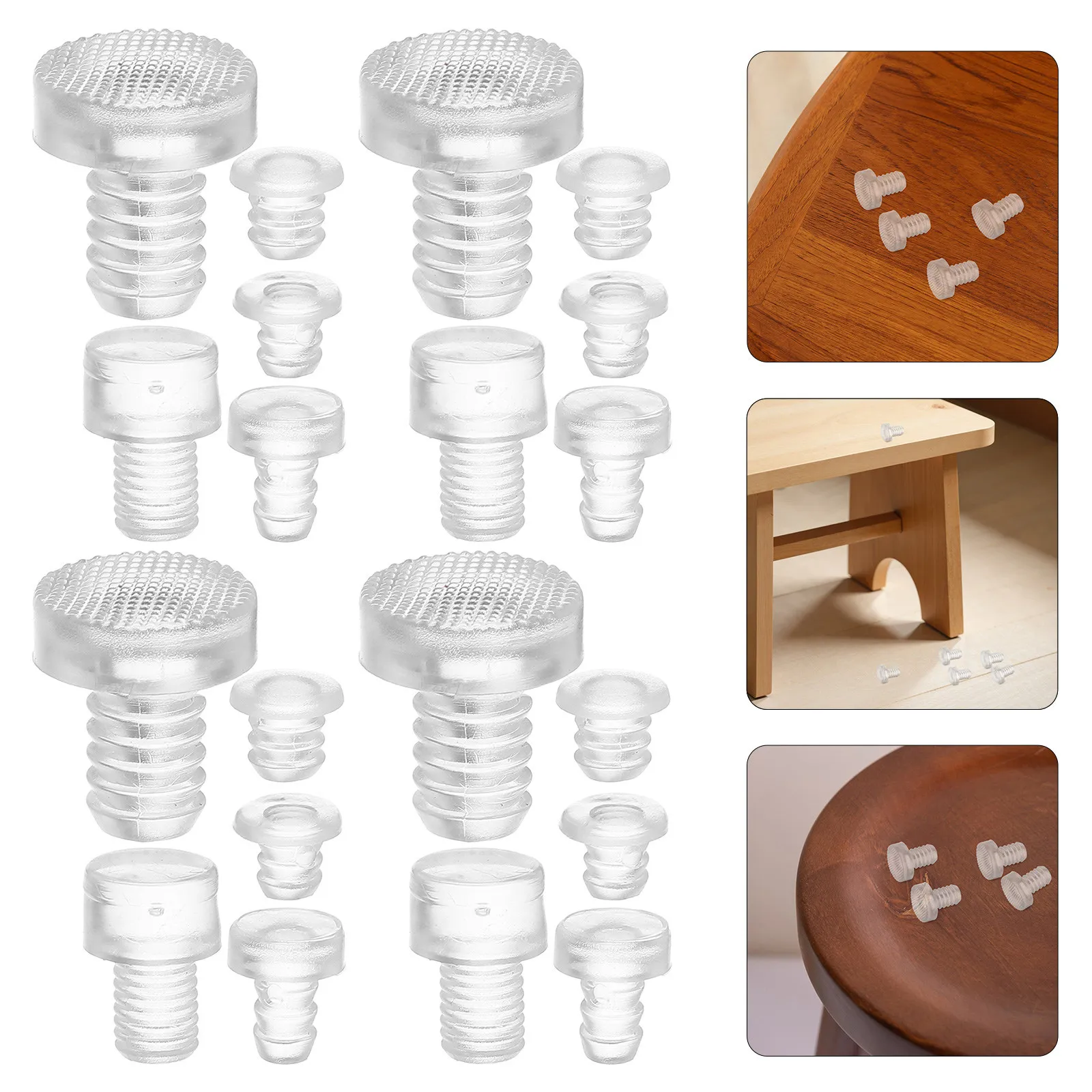 50Pcs Clear Furniture Feet Pads Cabinet Bumpers Anti Collision Pads Non Skid Furniture Protector for Cabinets Drawers Kitchen