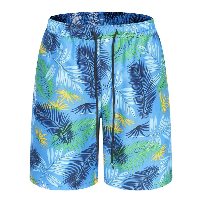 New In Hawaiian Beach Shorts Summer Men\'s Casual 3D Print Tropical Plants Flowers Street Short Pants Unisex Sports Swim Trunks