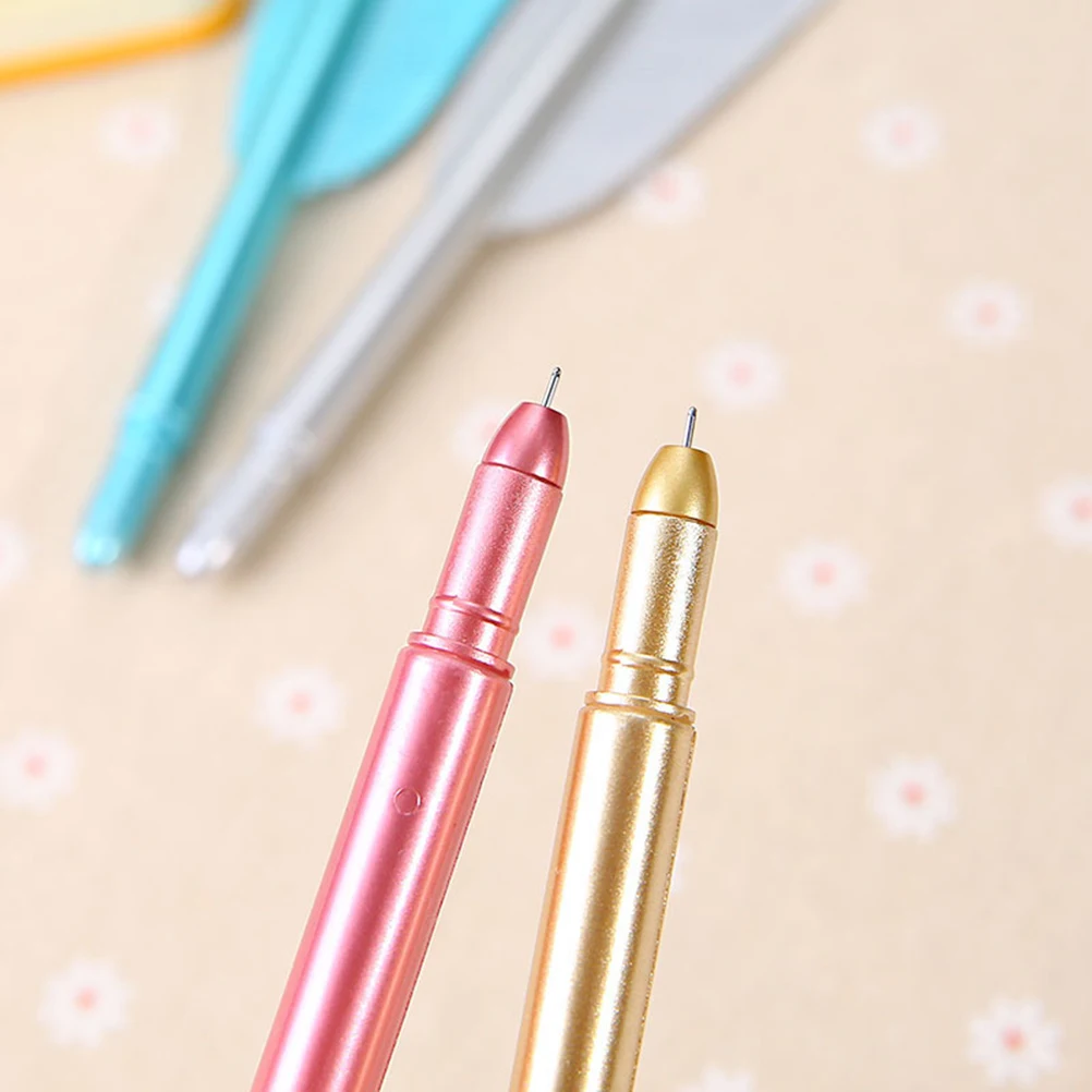 

4Pcs Shape Pen Adorable Design Black Pens for School Office 0.5mm Random Color Great Gift Idea