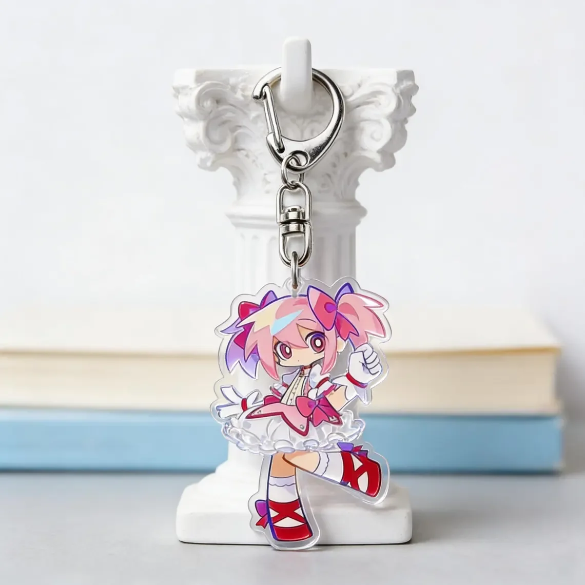 Puella Magi Madoka Magica Homura Akemi Mami Tomoe Acrylic Keychain Anime Fan Gift Collectible Charms for Fans