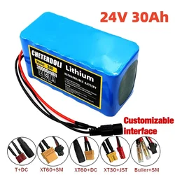 24V 30Ah 7S3P 18650 Li-Ion Battery Pack Lithium Batteries for Electric Motor Bicycle Ebike Sccooter Toys Drill With 2A Charger