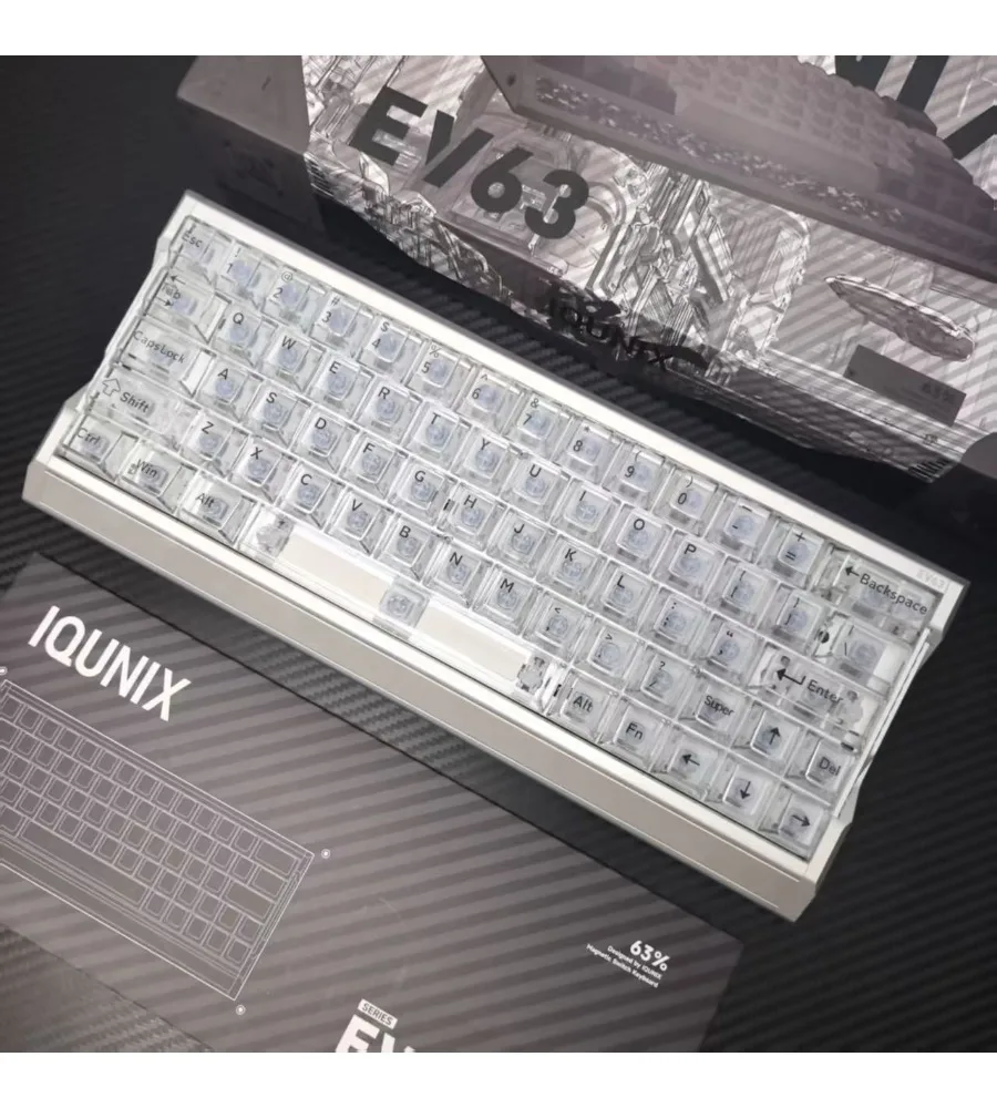 Glacier White PC Transparent Keycap Night Demon 68 Little Bee Mage Wooting0 Tarantula Mechanical Keyboard