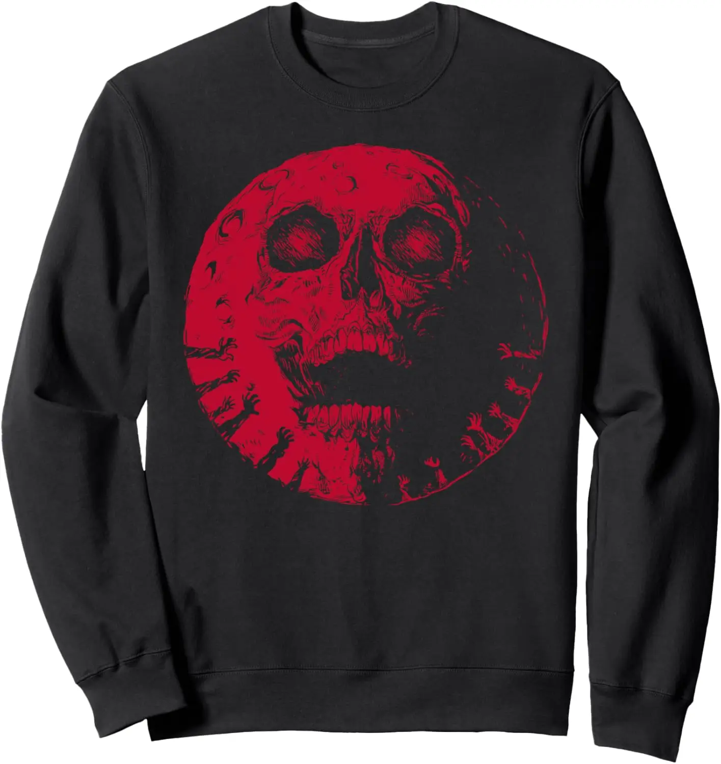 Sweat-shirt gothique occulte pour hommes et femmes, Skull Moon Phase, Goth, Wicca