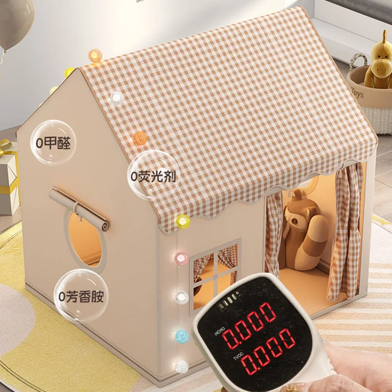 Kid Tent Princess Castle Play House Cubby Children Small House Folding Indoor Play Tent Toys Baby Tent Solid Frame No Light Ball