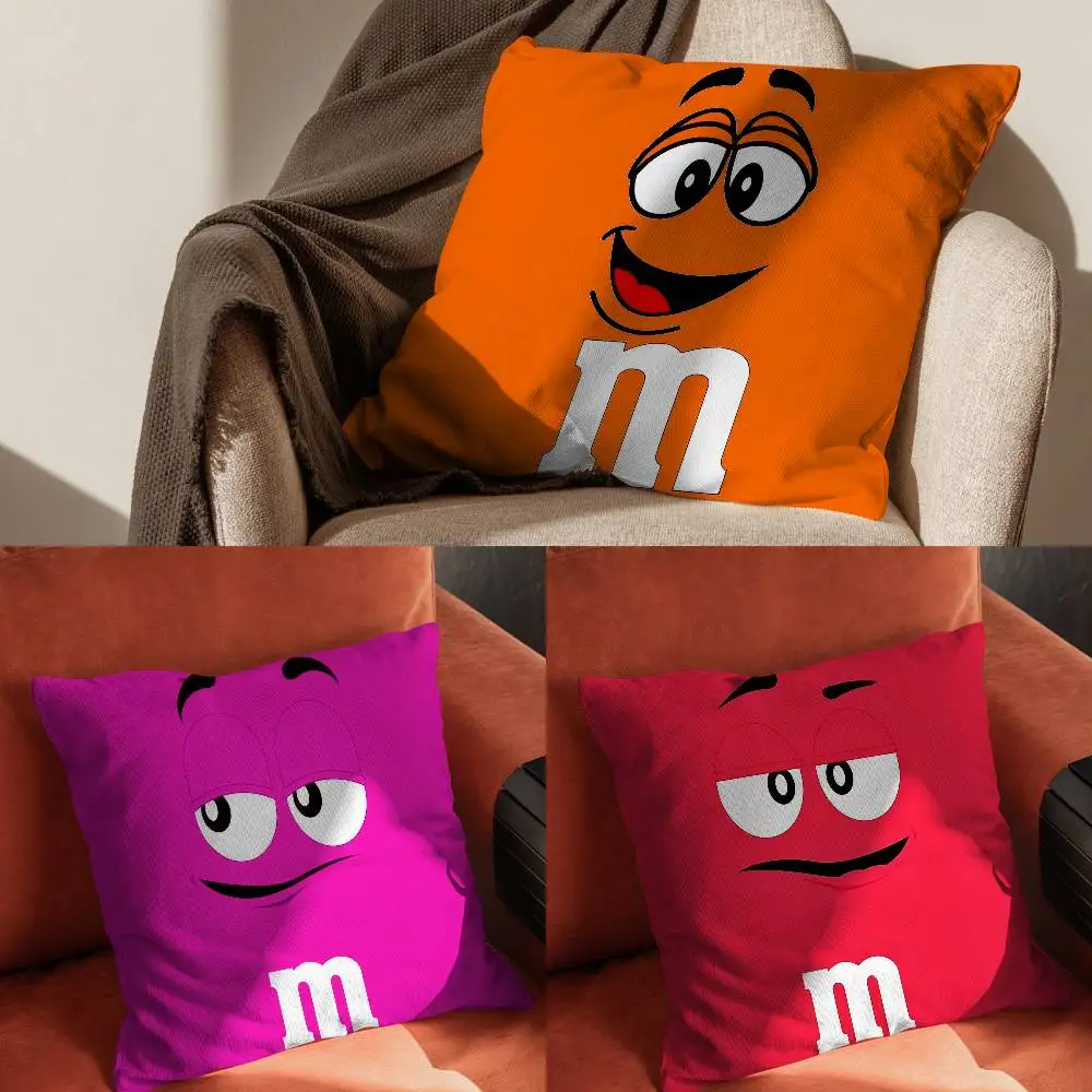 

Pillow Case M-M&M'S C-Chocolate For Car Pillows 60x60 Cushions Luxury Double sided Cover Home and Decoration Sofa 30x30