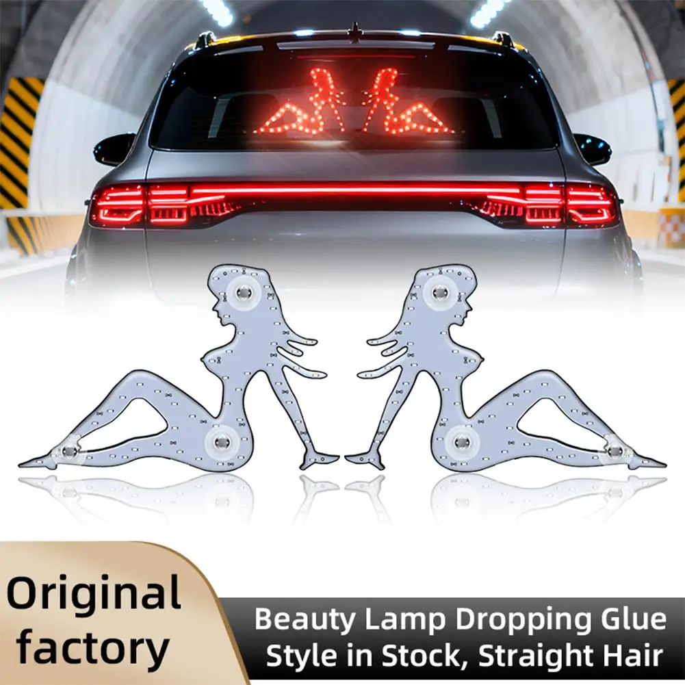 

1 Pair Car Decorative Lights Led 7colors Women's Models Car Car Installation Sexy Simple Night Decoration Modification Ligh N3h2