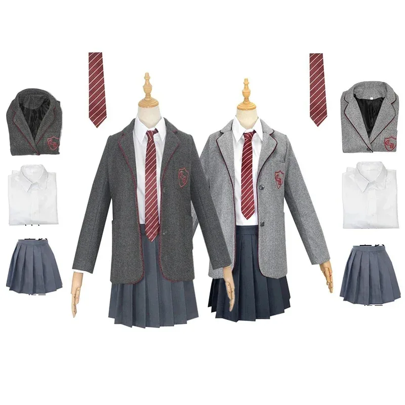 

Movie Matilda Cosplay Costume Kids School Uniform Coat Skirt Tie Roald Dahl's Matilda Clothing Halloween School Suits for Girls