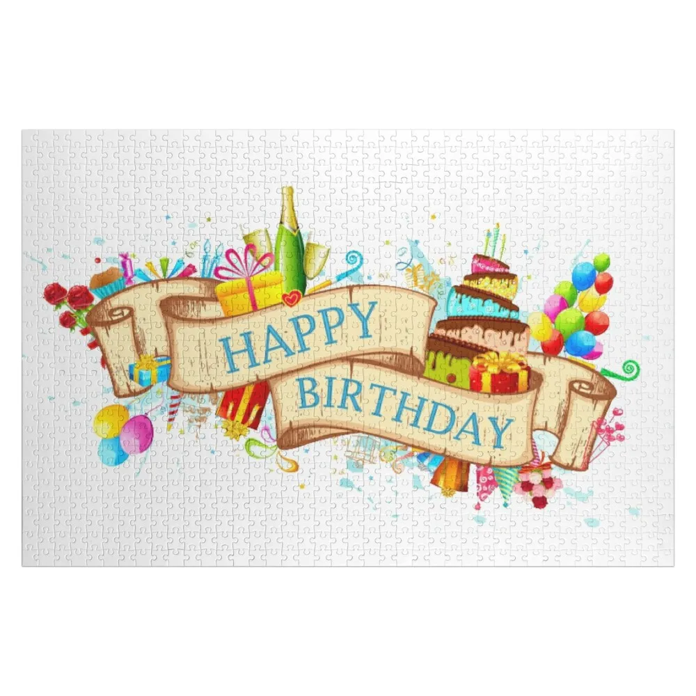 

A Very Happy Birthday Jigsaw Puzzle Customized Picture Personalized Gift Animal Puzzle