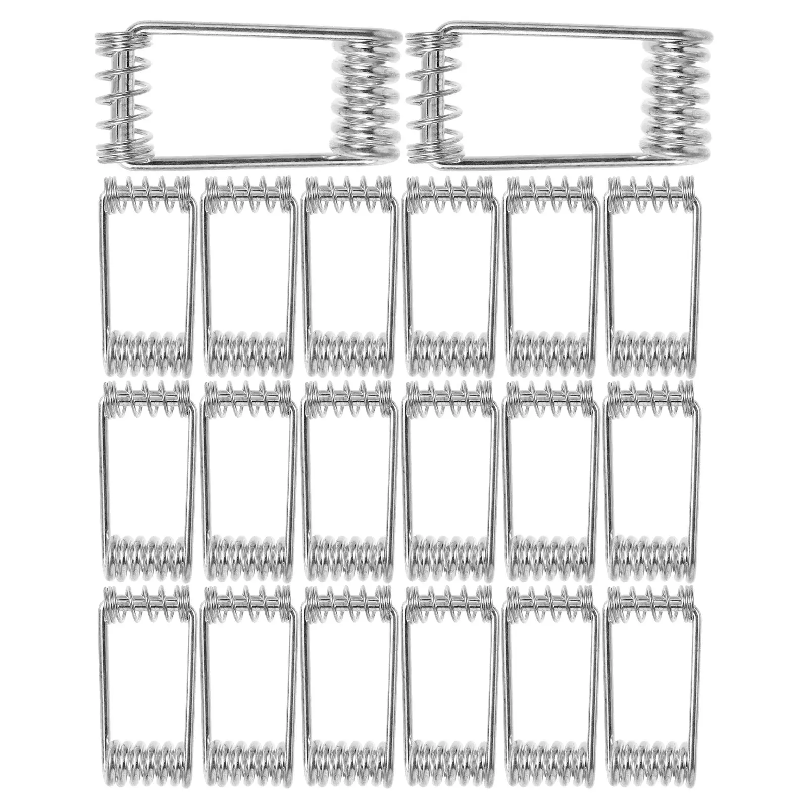20 Pcs Photo Clip Spring Flat Compression Replacement Clothes Peg Wire For Pegs Clamp Torsion Clothespin Silver Heavy Duty