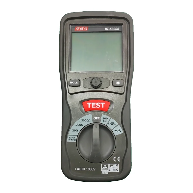 جهاز اختبار مقاومة العزل الرقمي DT-5300B جهاز اختبار مقاومة الأرض عالي الدقة Megohmmeter (ألوان عشوائية)