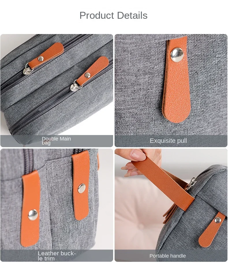 Mann Hohe Qualität Make-Up Tasche Oxford Leinwand Reise Kulturbeutel Organizer Wasserdichte Frauen Waschen Beutel Handtasche Kosmetik Fall – Detail 9