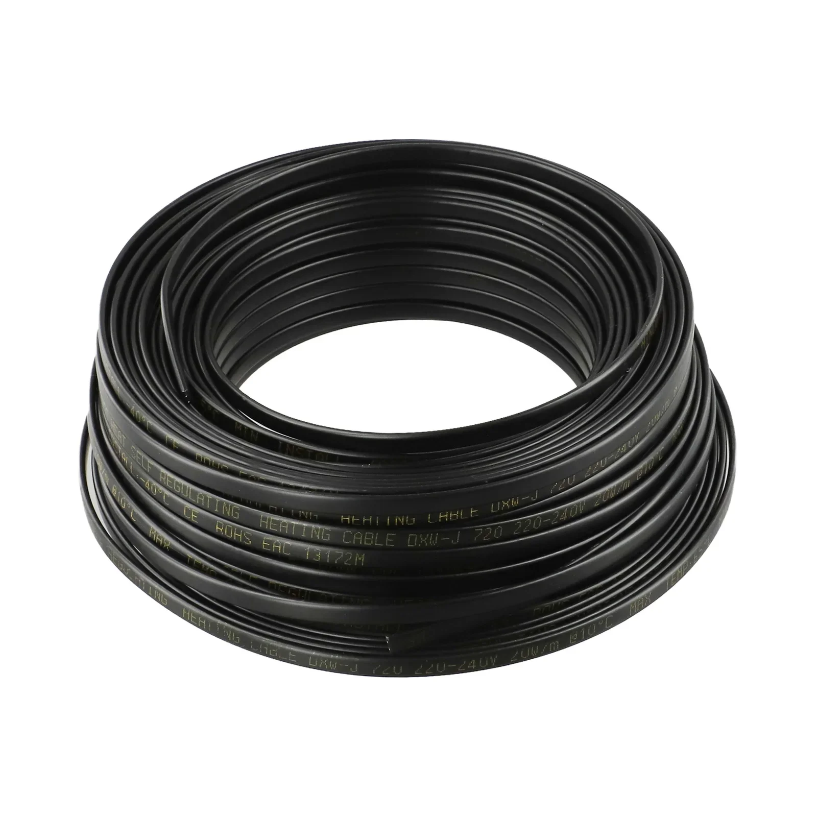 20W/m Self-Regulating Deicing Heating Cable With Flame Retardant PE Sheath For Roof Snow Removal And Pipe Freeze Protection