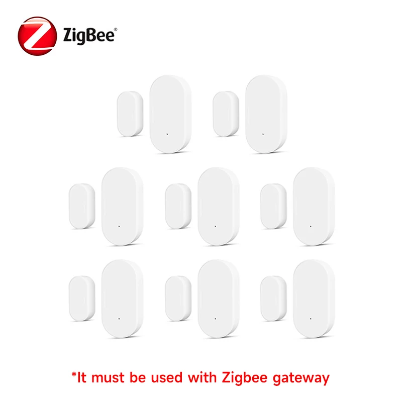 Tuya Zigbee deur- en raamsensor, Smart Life magnetisch contactalarm, werkt met Alexa Google Assistant, ondersteunt Z2M Zigbee2MQTT