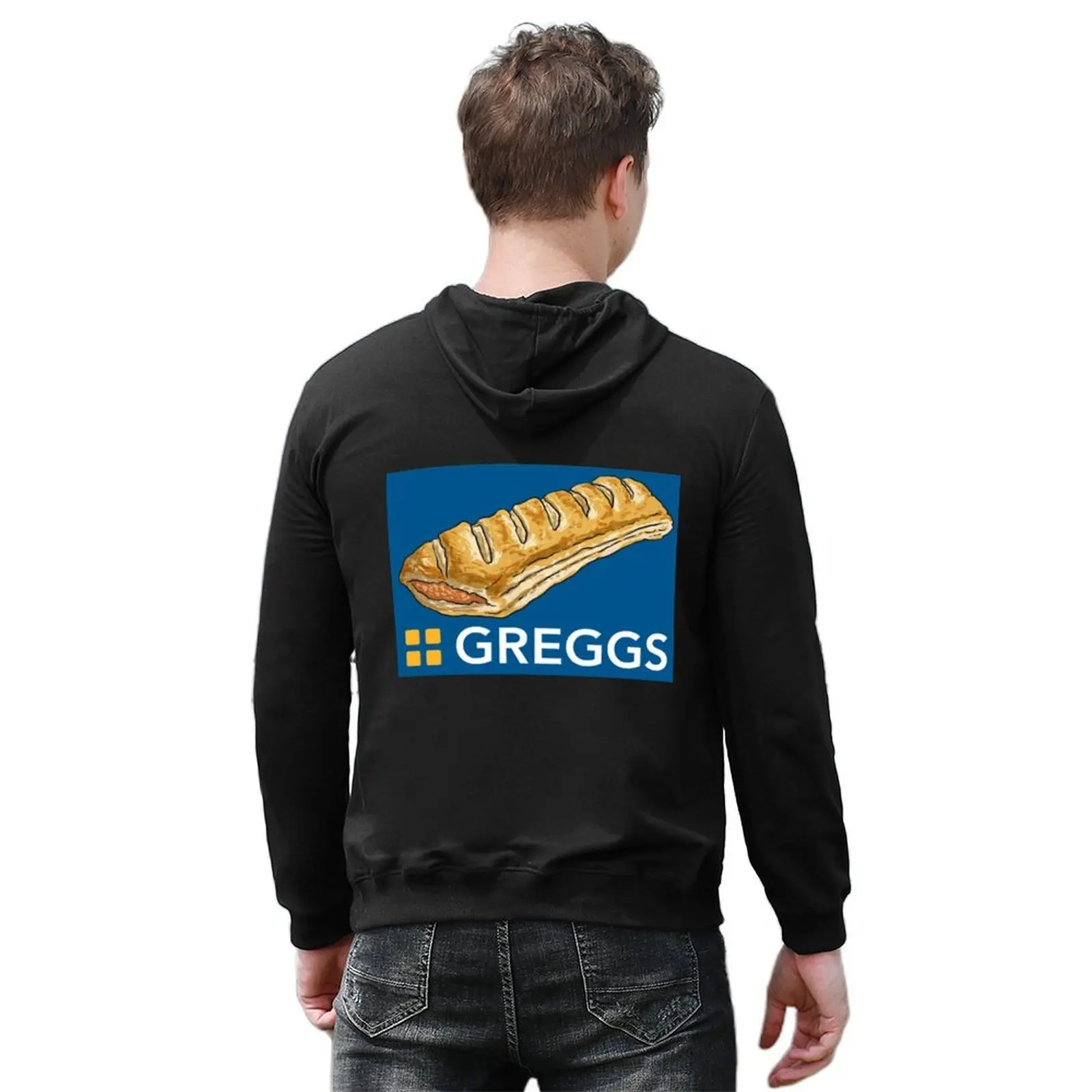 شعار GREGGS مع قلنسوة لفة السجق ملابس الخريف الكورية بلوزة الرجال معطف الملابس الجمالية هوديس للرجال جودة عالية