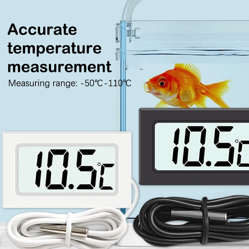 Outdoor Mini LCD Digital Thermometer With Waterproof Probe Indoor Convenient Temperature Sensor For Refrigerator Fridge Aquarium