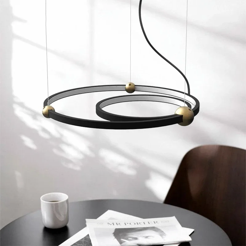

Nordic Dine Dining Room Pendant Lamps Lights Indoor Lighting Ceiling Lamp Hanging Light Led Chandelier Ring lamp For Living Room