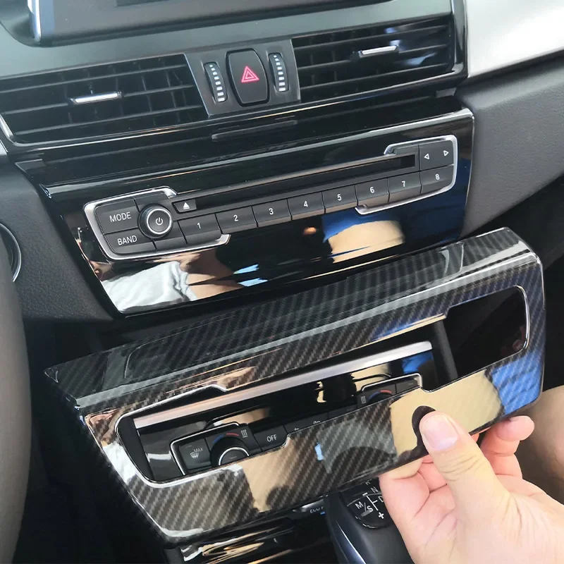 ABS Carbon Fiber For BMW 2 Series F45 F46 218i 2015-2018 Center Console Volume Control Panel Cover Trim Car Accessories