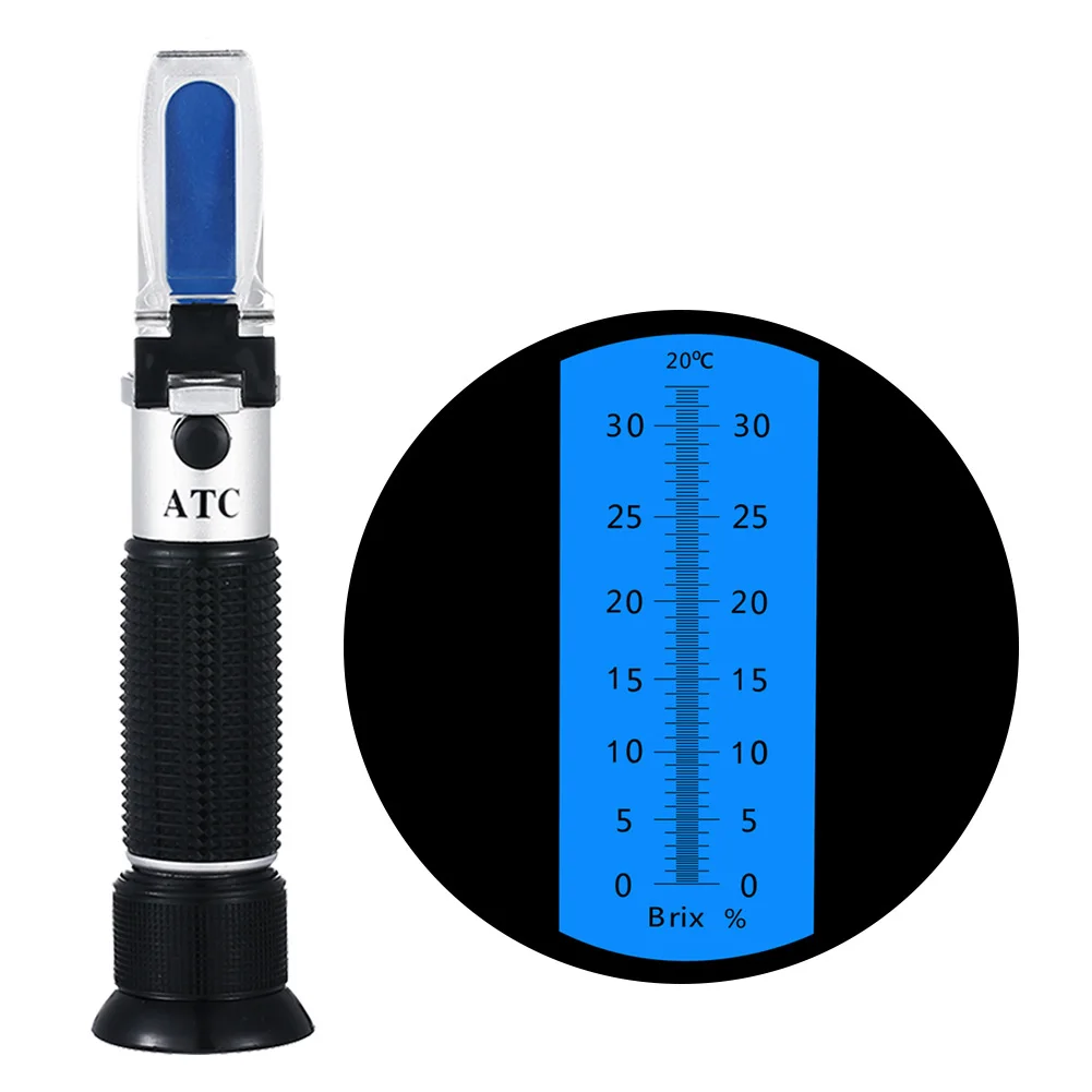 Hand Held Brix Refractometer Voor Suiker Bier Brix Test Optische 0-32% Brix Atc Refractometer Meter Refratometro