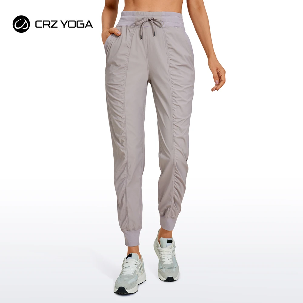 CRZ-pantalones de YOGA ligeros para mujer, pantalón de entrenamiento de cintura alta, informal, con bolsillos, para correr al aire libre