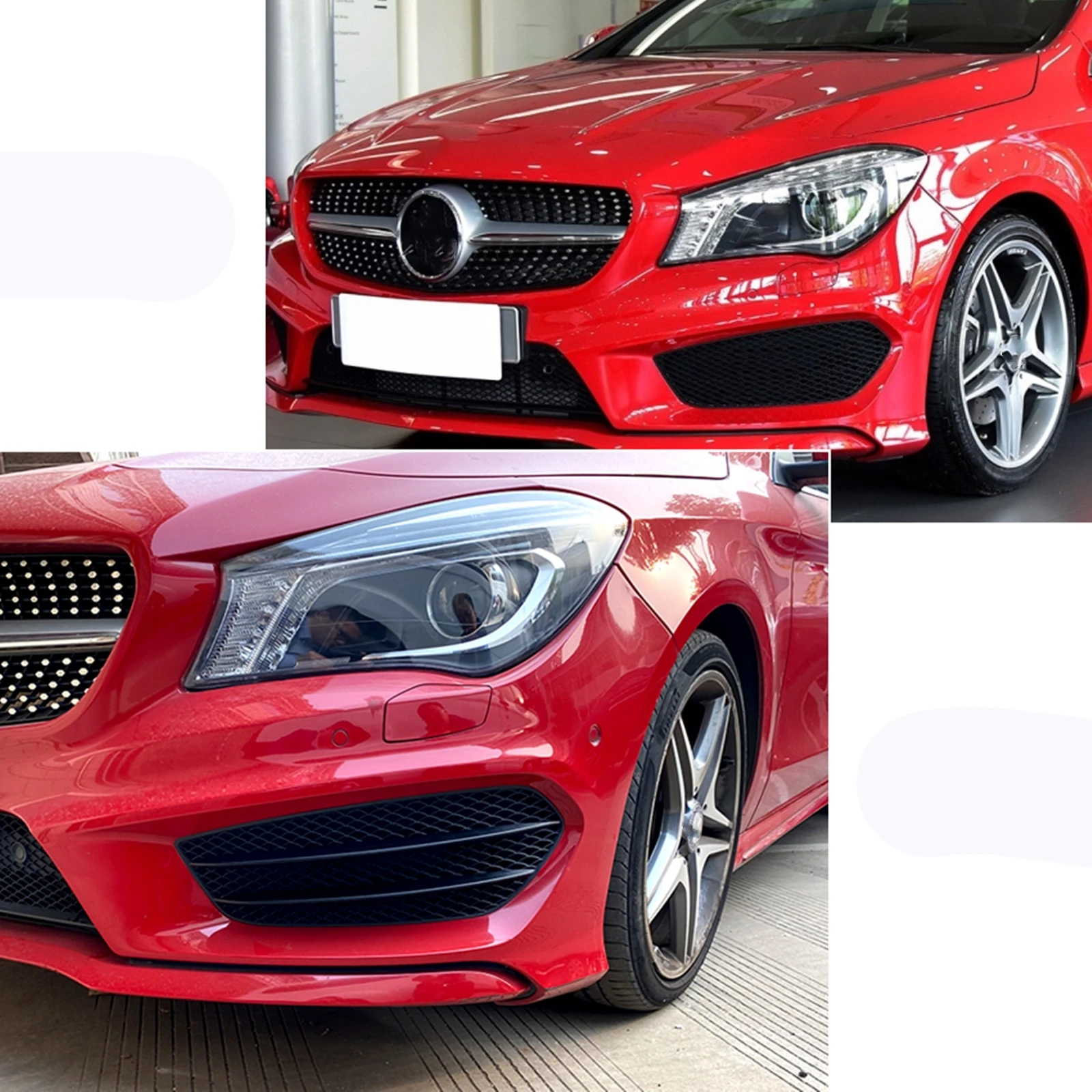 Front Bumper Cover Grille Grill Frame Air Vent Trim For Mercedes Benz CLA Class W117 C117 CLA200 220 CLA45 AMG Line 2013-2016