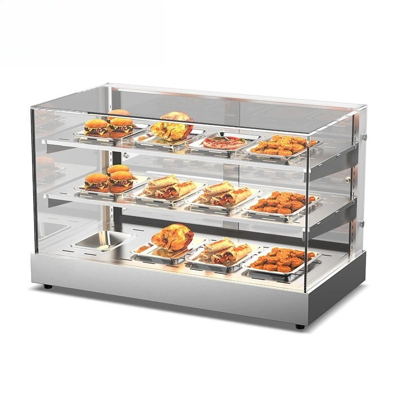 Display cabinet deli food bread egg tart small heating incubator