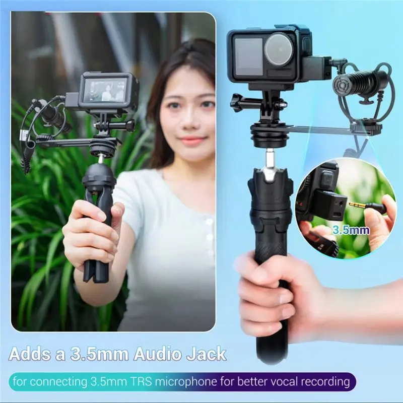 A46M-3.5Mm Audio Adapter Withtype-C Charging Port Fordji OSMO Action 4/5 Pro Camera Supports External Microphone Input