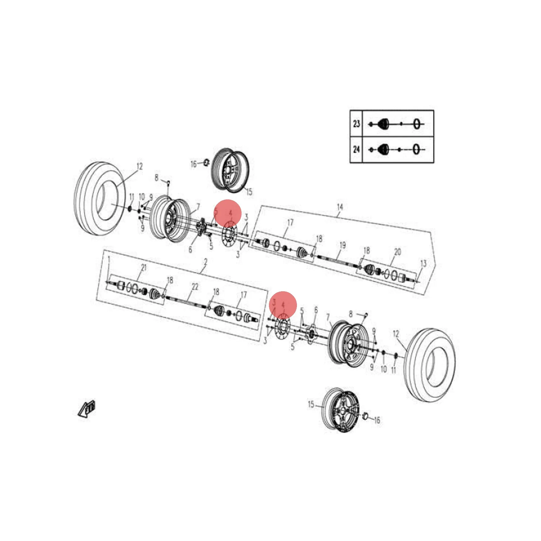 Front Brake Disc 220mm 9030-080001 4 Holes Brake Rotor for CFMoto Z6 ZForce 500 550 800 UForce UTV