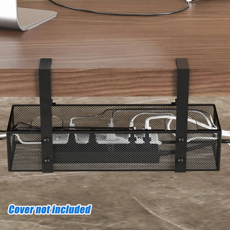 1 Pcs Under Desk Cable Management Box Tray Under Table Cord Management Organizer Cable Tray