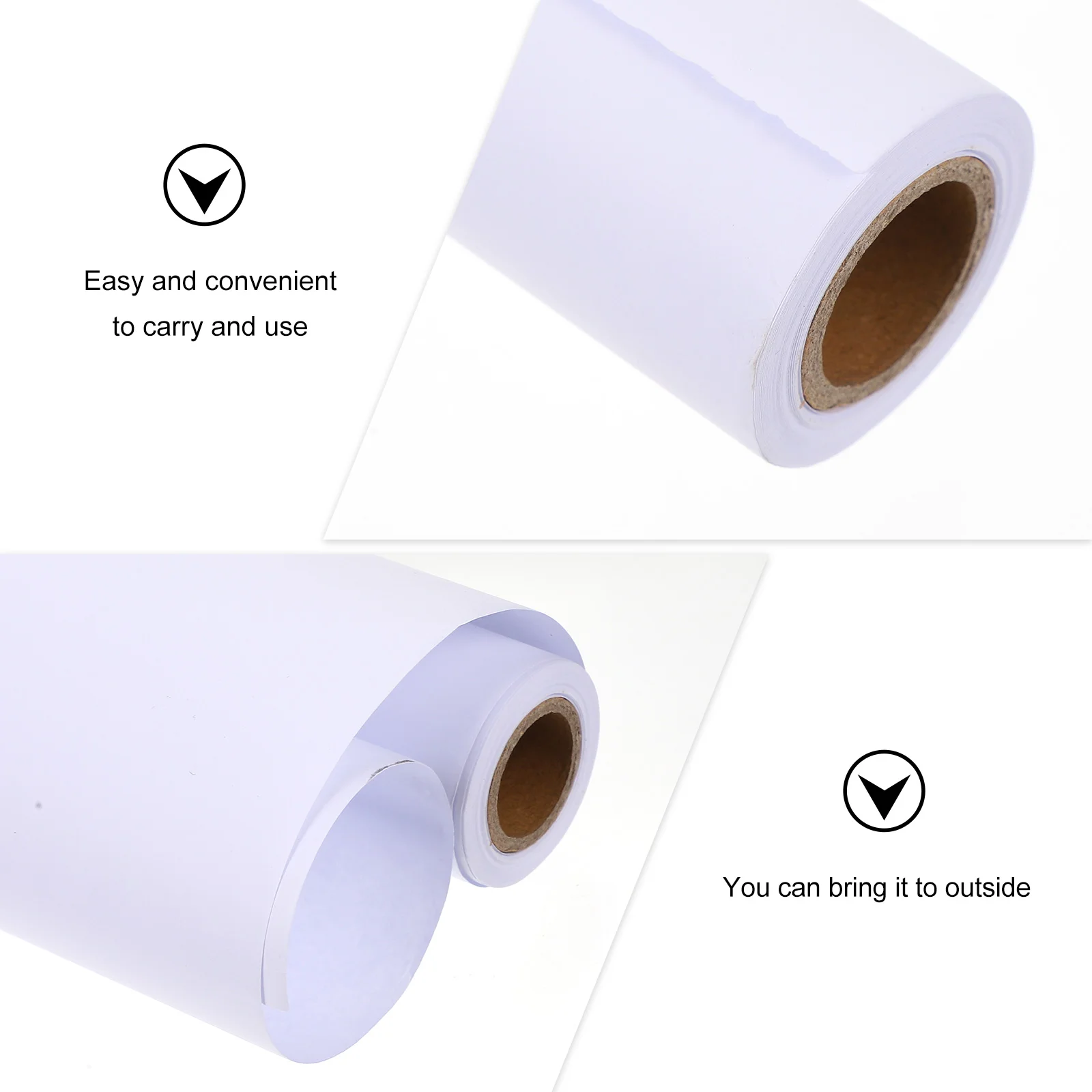 

2 Rolls Drawing Paper Flat White Blank Calligraphy Environmentally Friendly Poster Watercolor