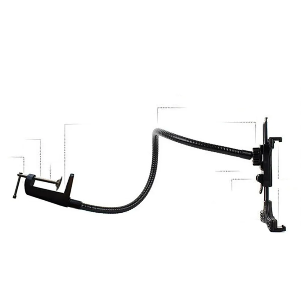 

Держатель-зажим для планшета с поворотом на 360 градусов, гибкая подставка-гусиная шея для планшетов 5-11 дюймов, универсальный ленивый держатель, черный