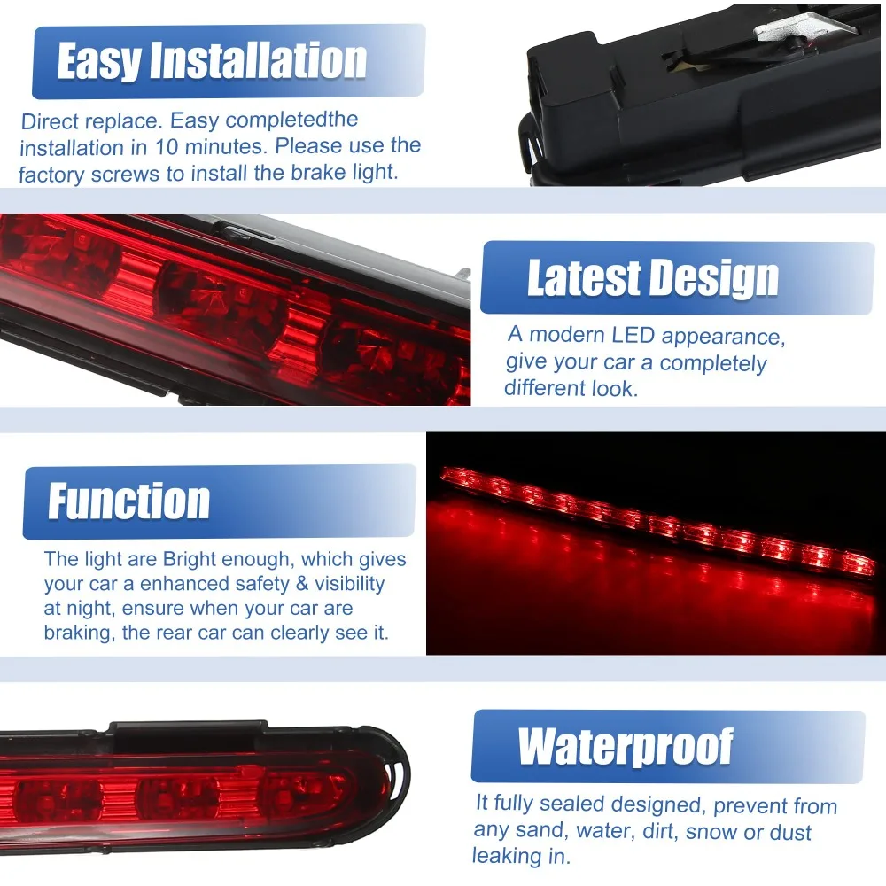 LED Rear High Mounted 3rd Tail Brake Light Additional Stop Signal Lamp For Mercedes Benz E-Class W211 2003-2006 A2118201556