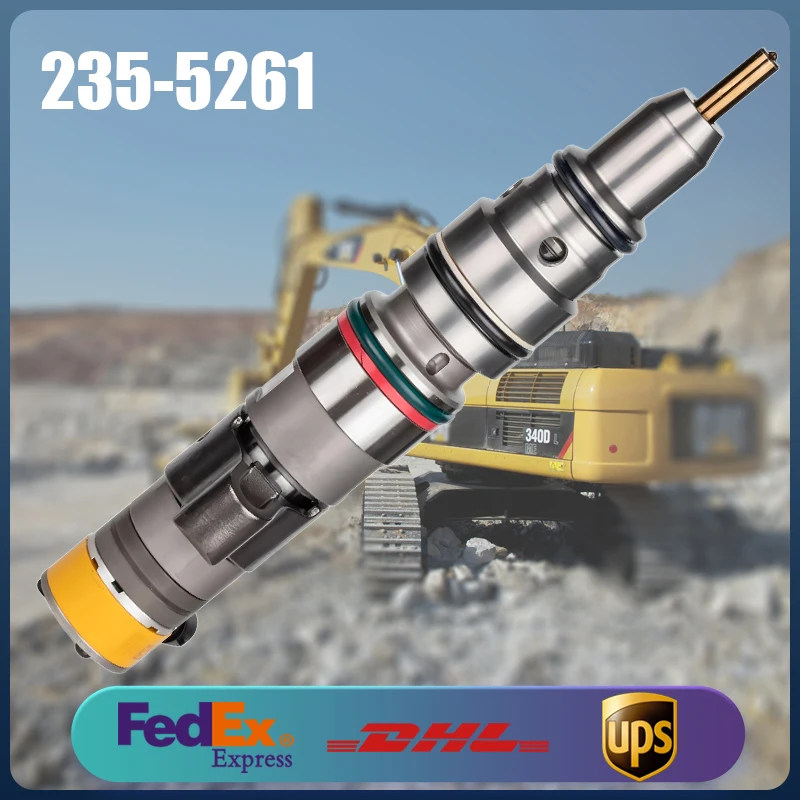 

235-5261 Engineering Machinery Fuel Common Rail Injector 2355261 for CAT Engine C7 C9 Excavator 324D 325D 329D 330D 336D