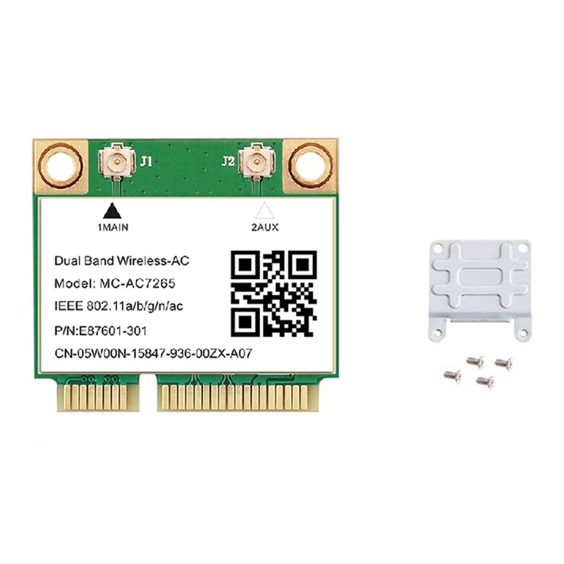 1200Mbps Wireless MC-AC7265 Dual Band Mini PCI-E Wifi Card Bluetooth 4.2 802.11Ac Dual Band