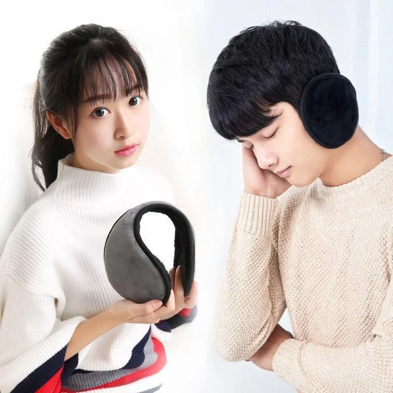 Earmuffs à prova de vento para homens e mulheres, protetor auricular, grosso, luxuoso, velo, ao ar livre, ciclismo, macio, quente, inverno