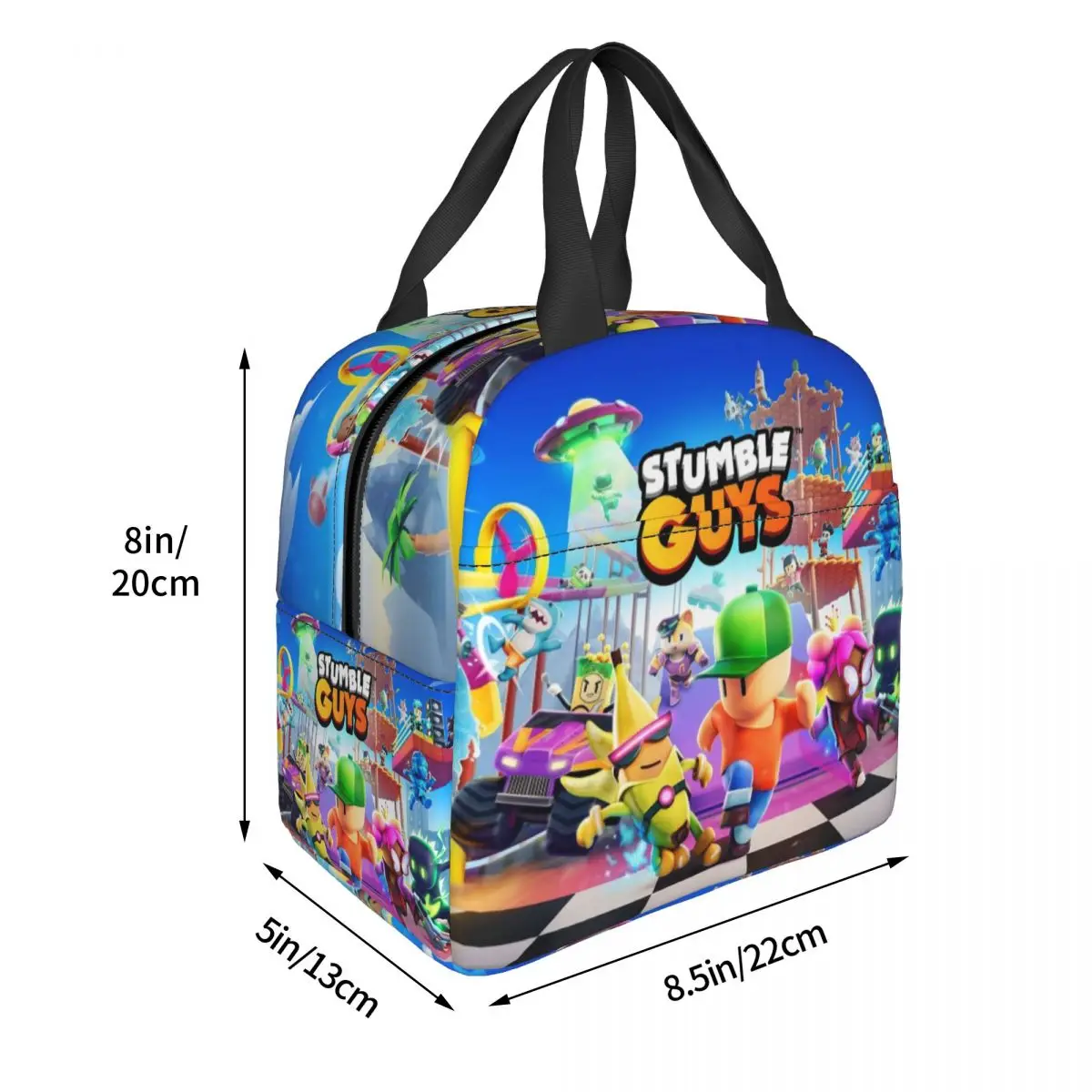 Stumble Guys Insulated Lunch Bags Leakproof Cartoon Game Lunch Container Thermal Bag Tote Lunch Box Office Picnic Food Handbags