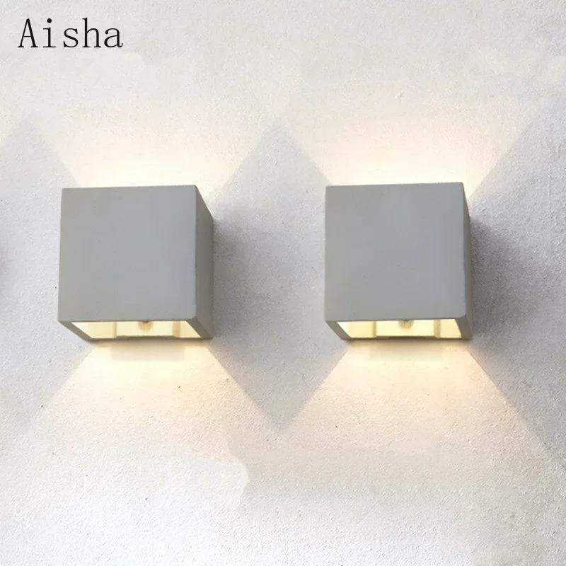 Cement Wall Light Nordic Industrial Style Wall Sconces for Home Restaurant Bedroom Stairs Hotel Homestay Art Project Wall Lamp